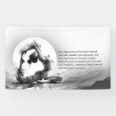 Yoga Reiki One-Legged King Pigeon Pose Waterverf Spandoek (Horizontaal)