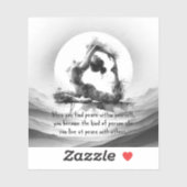 Yoga Reiki One-Legged King Pigeon Pose Waterverf Sticker (Vel)