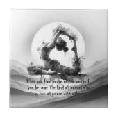 Yoga Reiki One-Legged King Pigeon Pose Waterverf Tegeltje (Voorkant)