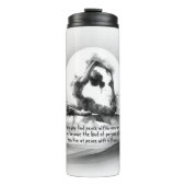 Yoga Reiki One-Legged King Pigeon Pose Waterverf Thermosbeker (Voorkant)