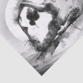 Yoga Reiki One-Legged King Pigeon Pose Waterverf Tissuepapier (Detail)