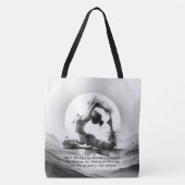 Yoga Reiki One-Legged King Pigeon Pose Waterverf Tote Bag (Voorkant)