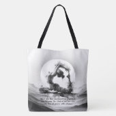 Yoga Reiki One-Legged King Pigeon Pose Waterverf Tote Bag (Achterkant)