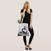 Yoga Reiki One-Legged King Pigeon Pose Waterverf Tote Bag (Op model)