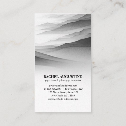 Yoga Reiki One-Legged King Pigeon Pose Waterverf Visitekaartje (Achterkant)