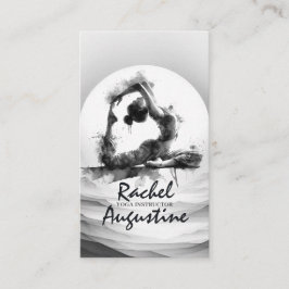 Yoga Reiki One-Legged King Pigeon Pose Waterverf Visitekaartje