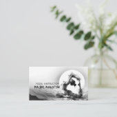 Yoga Reiki One-Legged King Pigeon Pose Waterverf Visitekaartje (Staand voorkant)