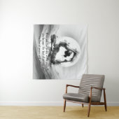 Yoga Reiki One-Legged King Pigeon Pose Waterverf Wandkleed (In Situ (horizontaal))