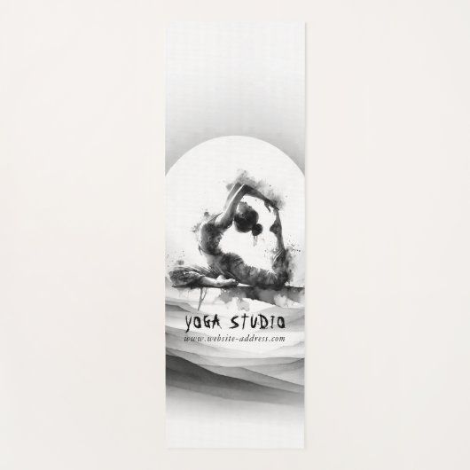 Yoga Reiki One-Legged King Pigeon Pose Waterverf Yogamat (Voorkant)