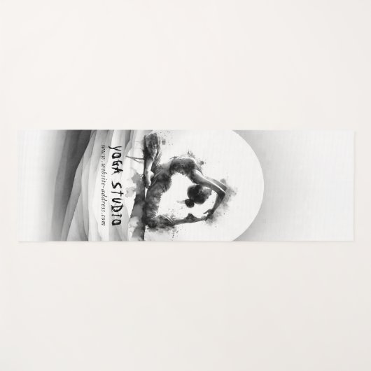 Yoga Reiki One-Legged King Pigeon Pose Waterverf Yogamat (Voorkant (horizontaal))