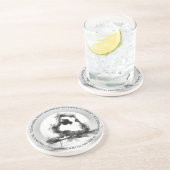 Yoga Reiki One-Legged King Pigeon Pose Waterverf Zandsteen Onderzetter (Zijkant)