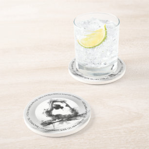 Yoga Reiki One-Legged King Pigeon Pose Waterverf Zandsteen Onderzetter