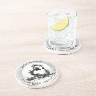 Yoga Reiki One-Legged King Pigeon Pose Waterverf Zandsteen Onderzetter