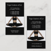 Yoga Relax Black Visitekaartje (Voorkant / Achterkant)