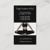 Yoga Relax Black Visitekaartje (Achterkant)