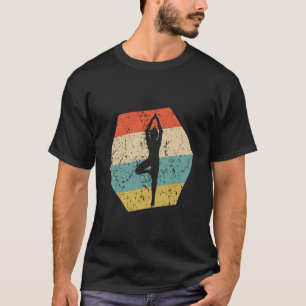 Yoga Retro Vervallen Zeshoek Yoga Houding T-shirt