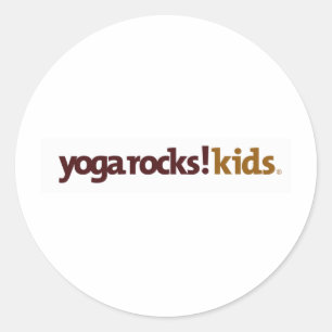 Yoga Rocks. Apparel Ronde Sticker