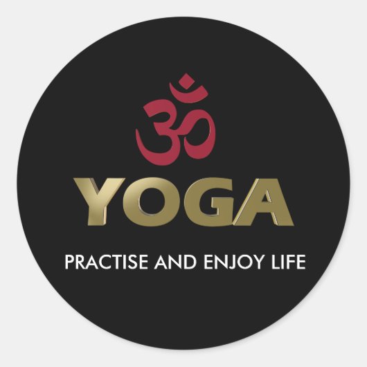 Yoga Ronde Sticker (Voorkant)