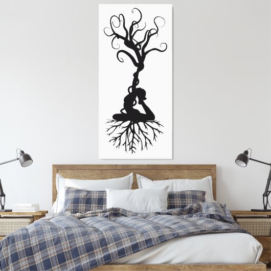 Yoga Roots Canvas Afdruk (Insitu (Slaapkamer))