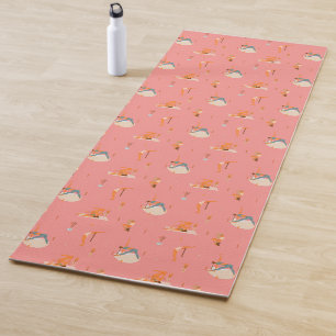 Yoga Routine Houdingen Rekoefeningen Roze Yogamat
