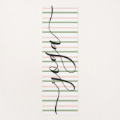 Yoga Roze en Groene Strepen Ademen Yogamat (Voorkant)