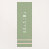 Yoga Roze en Groene Strepen Ademen Yogamat (Achterkant)