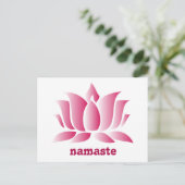 yoga roze lotus namaste briefkaart (Staand voorkant)