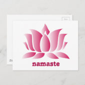 yoga roze lotus namaste briefkaart (Voorkant / Achterkant)
