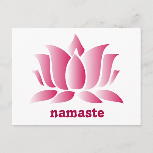 yoga roze lotus namaste briefkaart (Voorkant)