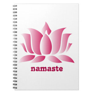 yoga roze lotus namaste notitieboek