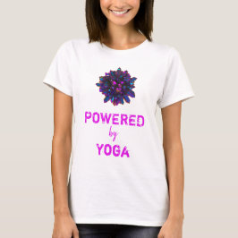 *~* YOGA Roze Paarse Crystal Sphere Vrouwen Wit T-shirt