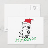 Yoga Santa Cat Gifts Feestdagenkaart (Voorkant / Achterkant)