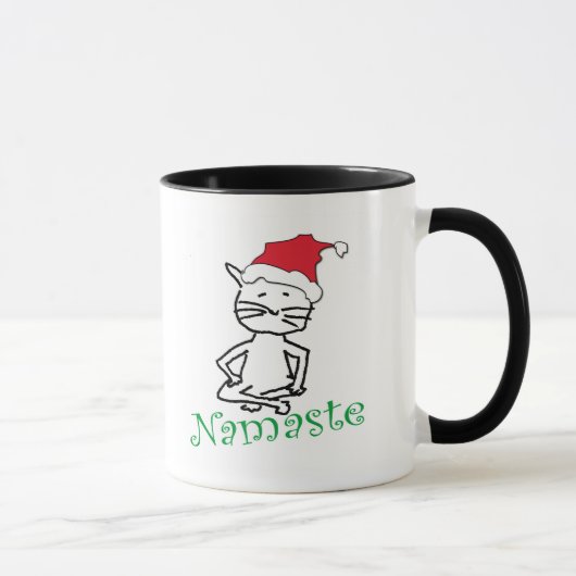 Yoga Santa Cat Gifts Mok (Rechts)