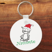 Yoga Santa Cat Gifts Sleutelhanger (Voorkant)