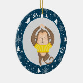 Yoga Santa Favoriete Aap Instructeur Kerstmis Keramisch Ornament (Rechts)