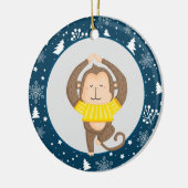 Yoga Santa Favoriete Aap Instructeur Kerstmis Keramisch Ornament (Links)