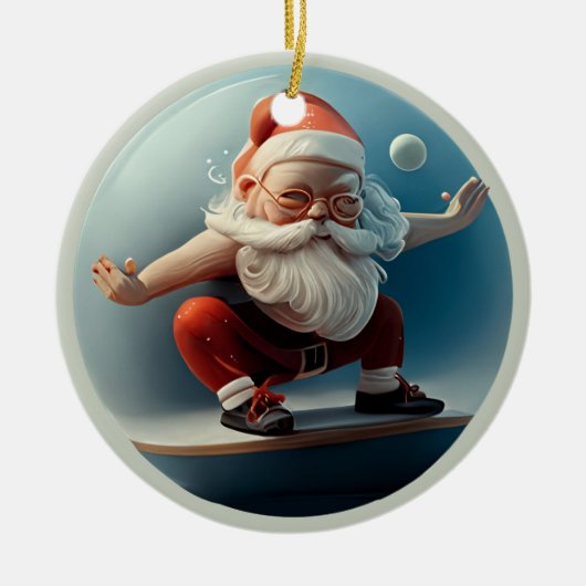 Yoga Santa Keramisch Ornament (Voorkant)