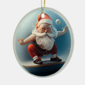 Yoga Santa Keramisch Ornament (Links)