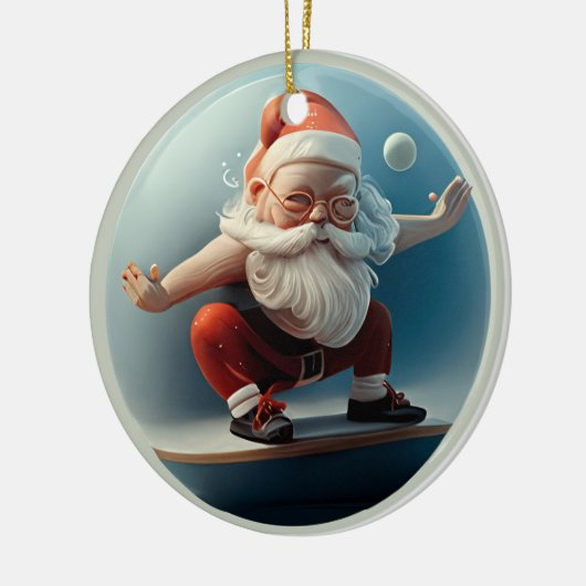 Yoga Santa Keramisch Ornament (Links)