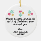 Yoga Santa Keramisch Ornament (Achterkant)