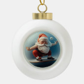 Yoga Santa Keramische Bal Ornament (Voorkant)