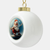 Yoga Santa Keramische Bal Ornament (Rechts)