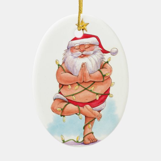 Yoga Santa Ornament (Voorkant)