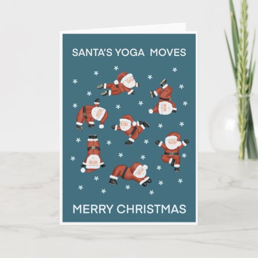 Yoga Santa Vakantie Kaart (Voorkant)
