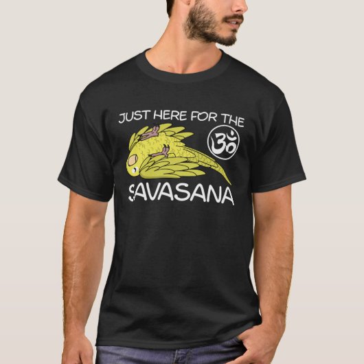 Yoga Savasana Parrot Geel Parrotlet T-shirt (Voorkant)
