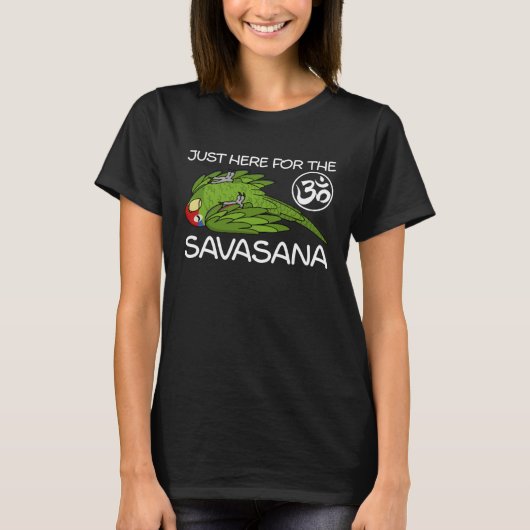 Yoga Savasana Parrot Mexicaans rood hoofd Amazone T-shirt (Voorkant)