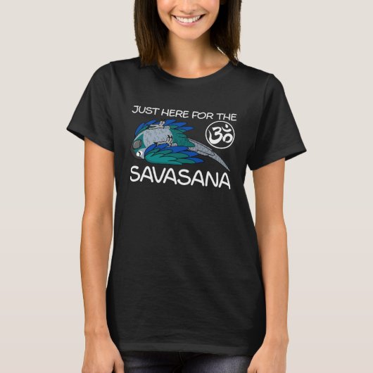 Yoga Savasana Parrot Turquoise Green Cheek Conure T-shirt (Voorkant)