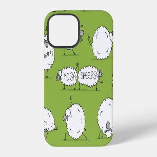 Yoga Schapen: Whimsical Schets Pret. iPhone 12 Hoesje