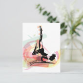 Yoga-schetsvrouw illustratie briefkaart (Staand voorkant)