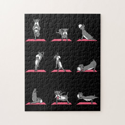 Yoga Schnauzer Dog Funny Jig Saw Puzzle Legpuzzel (Verticaal)